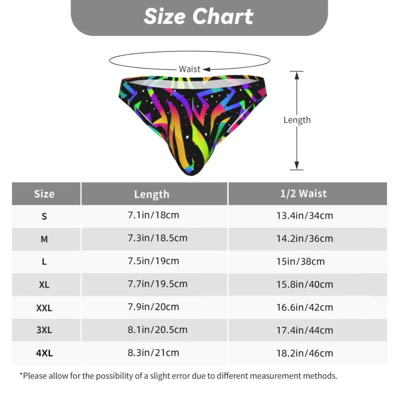 Men's Sexy Briefs Breathable Bikini Star Rainbow Geometric Pattern Men Underpants Low Cut Man Underwear Panties
