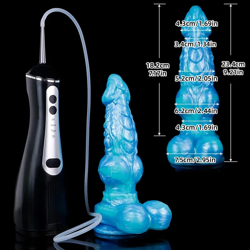 Silicone Electric Squirting Fantasy Dildos with Suction Cup Prostate Massager Ejaculating Penis Sex Toys For Women Men
