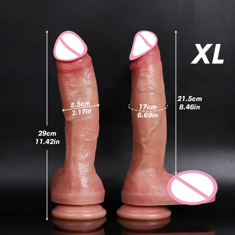 Oversized Soft Realistic Thick Dildo Gay Sex Toy for Women Suction Cup Big Dick Anal Plug Vaginal Masturbators Silicone Penis