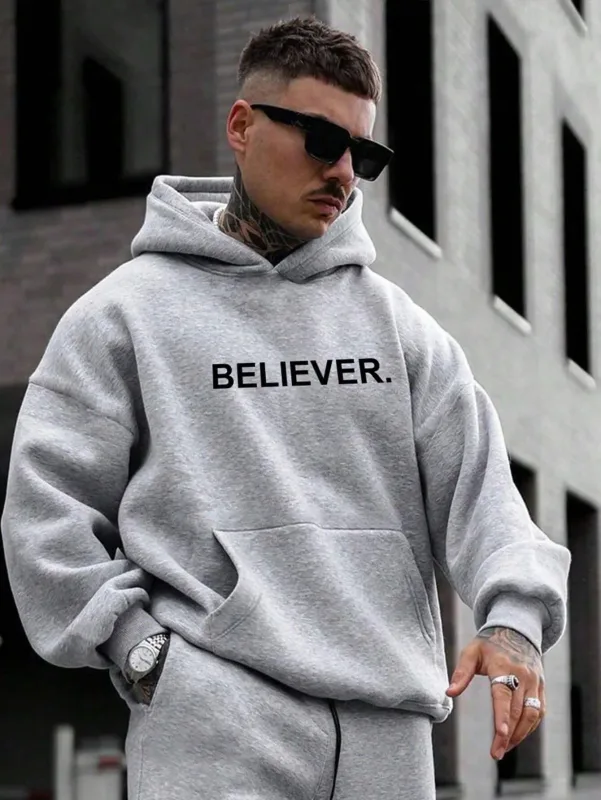 20256 Autumn Winter Hoodie Believer Letter Print Men's Sport Casual Sweatshirts Hoodie Women Fashion Harajuku Oversized Hoodies