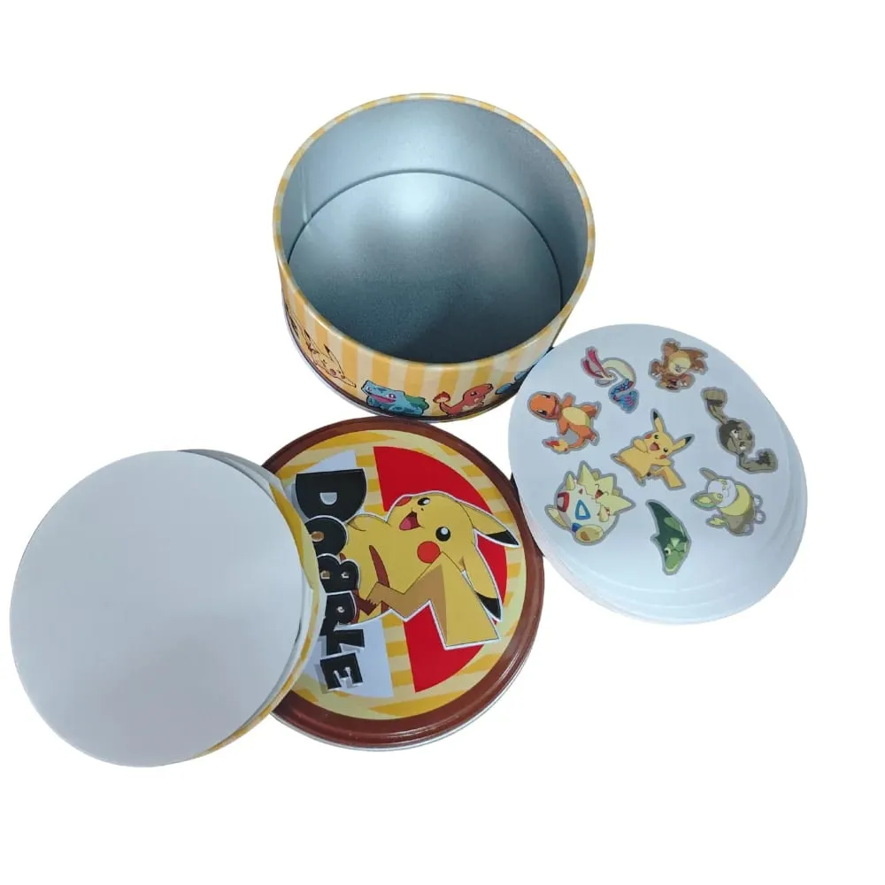 Pokemon Card Iron Box Board Game Cards Pikachu Card Family 2-8 Players Festive Christmas & Halloween Gift for Kids — image 1