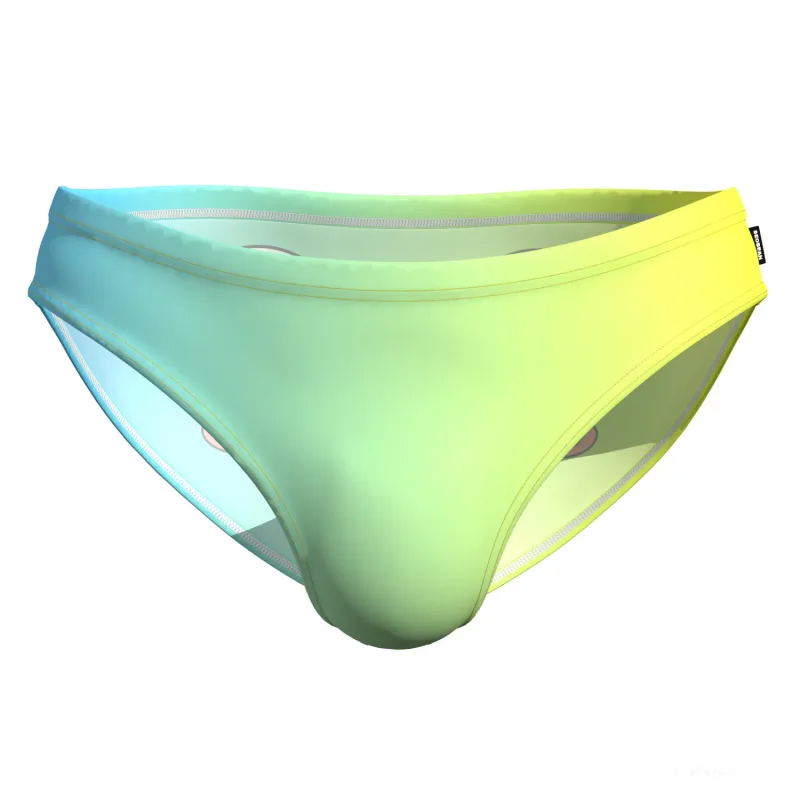 Men's Low Waist Briefs Breathable Gradual Cartoon Print Underwear Sexy Triangle Pants for Men