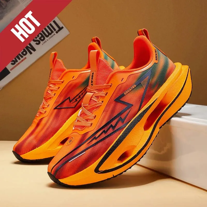 NEW Running Shoes Carbon Plate Marathon Men Sports Breathable Lightweight Women's Comfortable Athletic Antiskid Sneakers Casual
