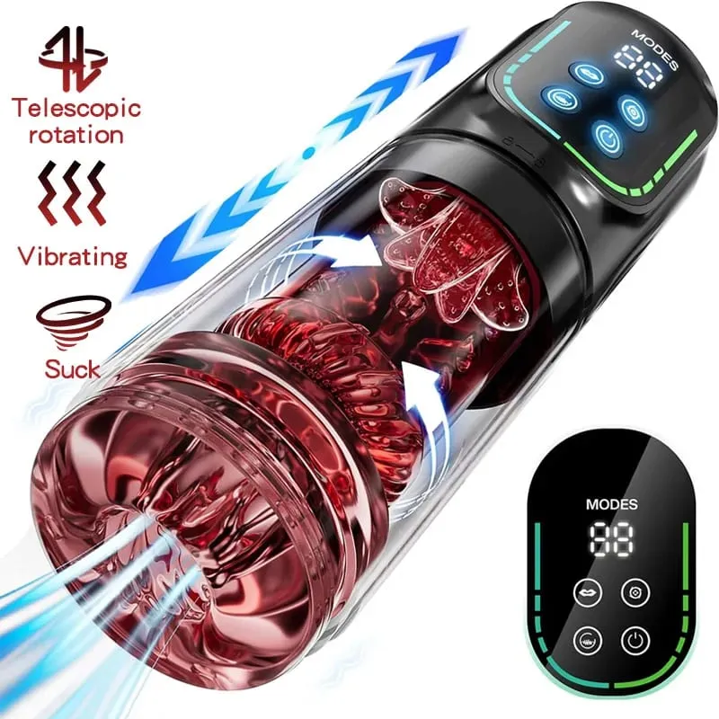 Automatic Male Masturbator Telescopic Rotation Vagina Masturbation Equipment Sex Toys for Men Goods for Adults Piston Mastubator