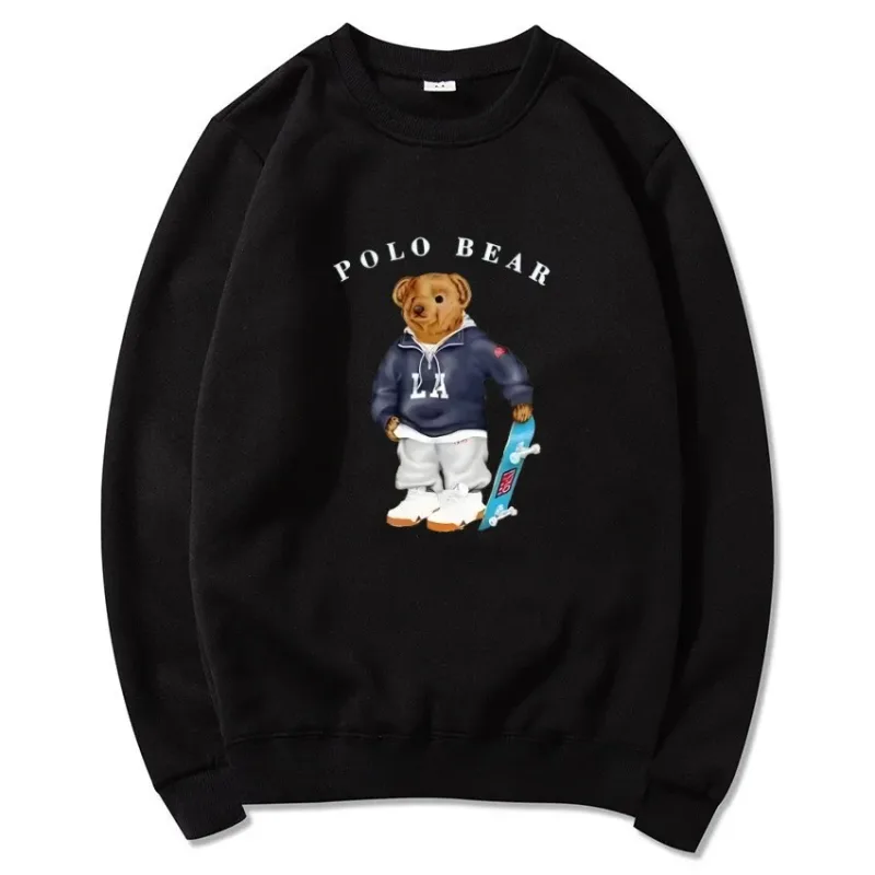 2026 Spring Autumn New Men Casual Sweatshirts Harajuku Loose Streetwear Tops O Neck Pullover Hoody Solid Mens Sweatshirts S-3