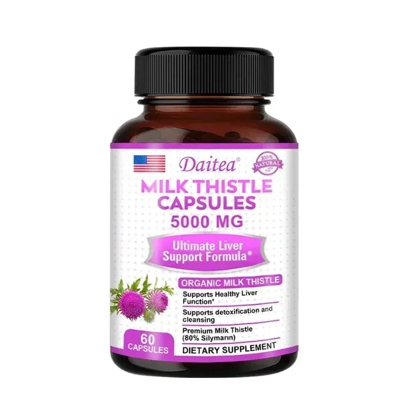Milk Thistle with Dandelion Root - Antioxidant Liver & Kidney Health Support Supplement - Vegan Non-GMO Gluten Free