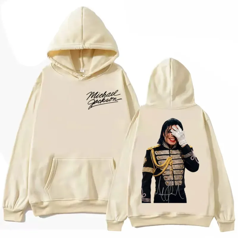 90's Classics Michael Jackson Graphic Hoodies Men Women Harajuku Rock Style Pullovers Vintage Fashion Long Sleeve Sweatshirts