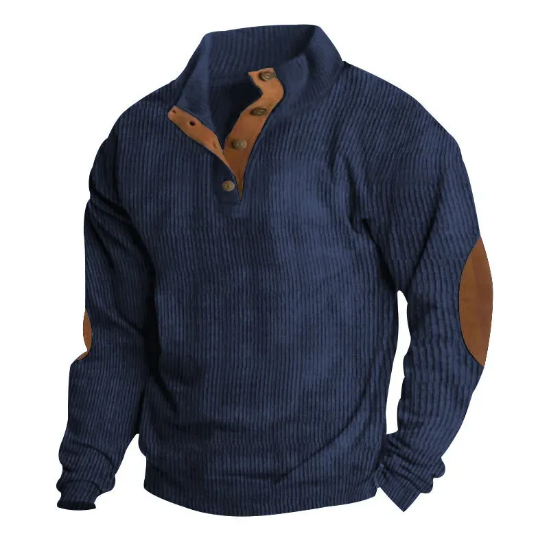 2026 Autumn Winter New Men Corduroy Stand Collar Long Sleeve Jacket Outdoor Casual Sweatshirts