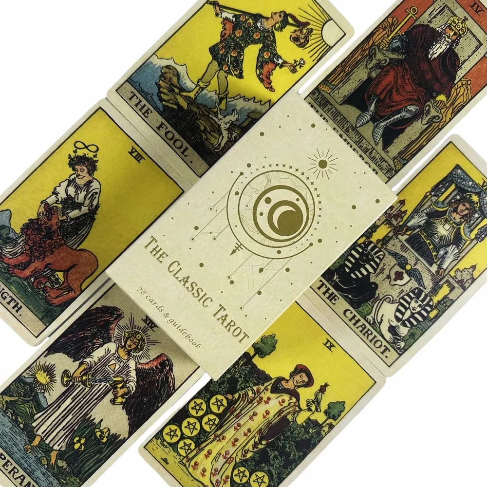 1/3/5 Pcs The Classic Tarot Cards Deck For Easy Beginners Fate Fortune Telling Party Tabletop Board Game Wholesale