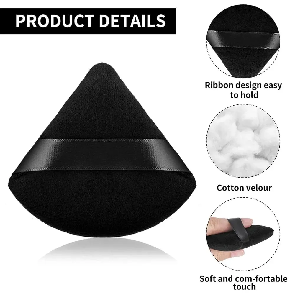 Black Triangle Powder Puff Facial Makeup Sponge Soft Velvet Cosmetics Puff Mixer Beauty Foundation Make-Up Sponge Makeup Access