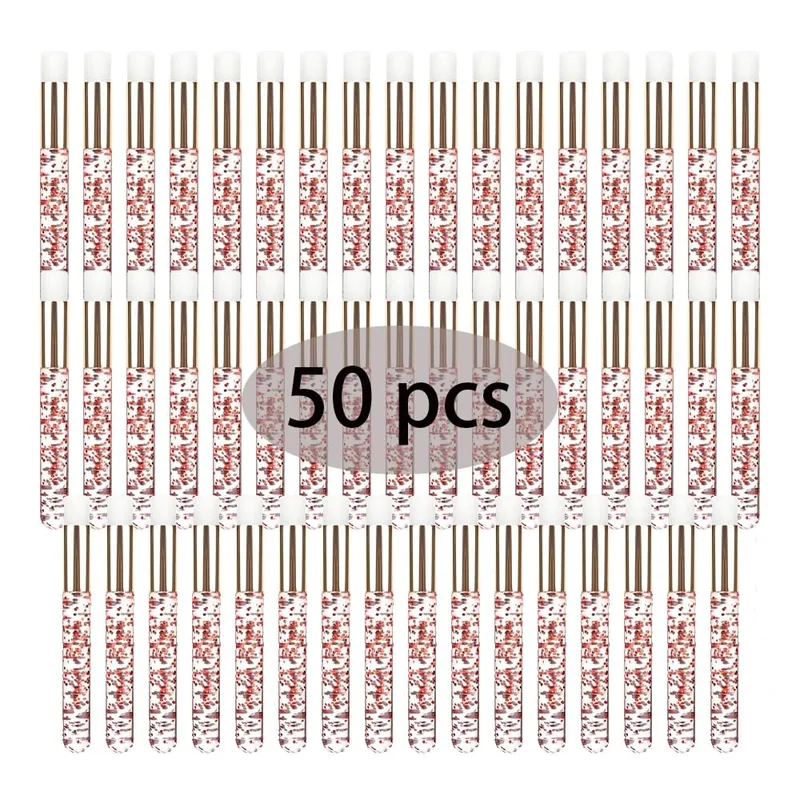 50Pcs Professional Soft Lash Extension Shampoo Brushes Deep Cleansing Eyelash Eyebrow Nose Peel Care Salon Beauty Supplies Tools