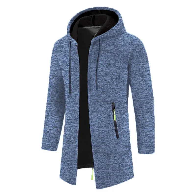 Sweatwear Herren Hoodies Langarm Sweatshirts für Männer Reißverschluss Kapuze Herren Oversize Winter Top Jacke Mantel Schwarzer Pullover