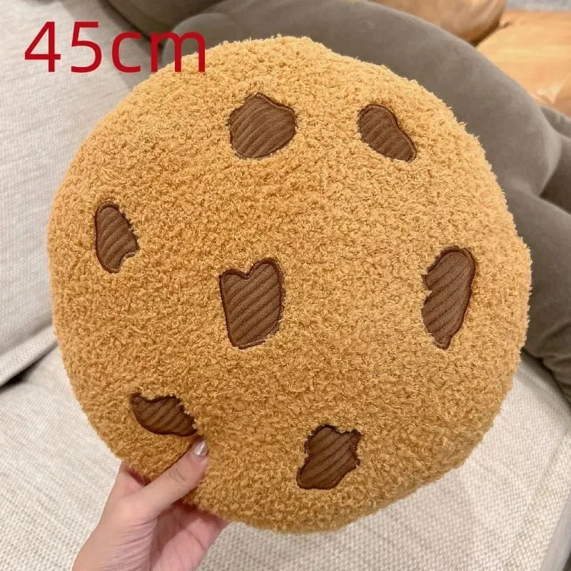 1pcs Soft Cookie Pillow Cartoon Cookies Plush Seat Cushion Food Children Children Girls Birthday Room Decoration New Year Gift