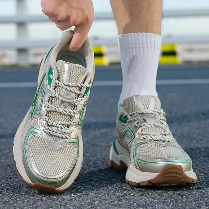 2026 Men Trendy Platform Dad Sneakers Women Breathable Mesh Soft Cushion Sport Running Non-Slip Athletic Jogging Training Shoes