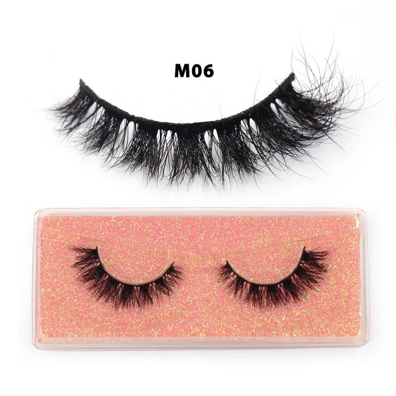 Short Natural 3D Mink Lashes Fluffy Wispy Fake Eyelashes Crisscross False Lashes Eyelash Extension Makeup