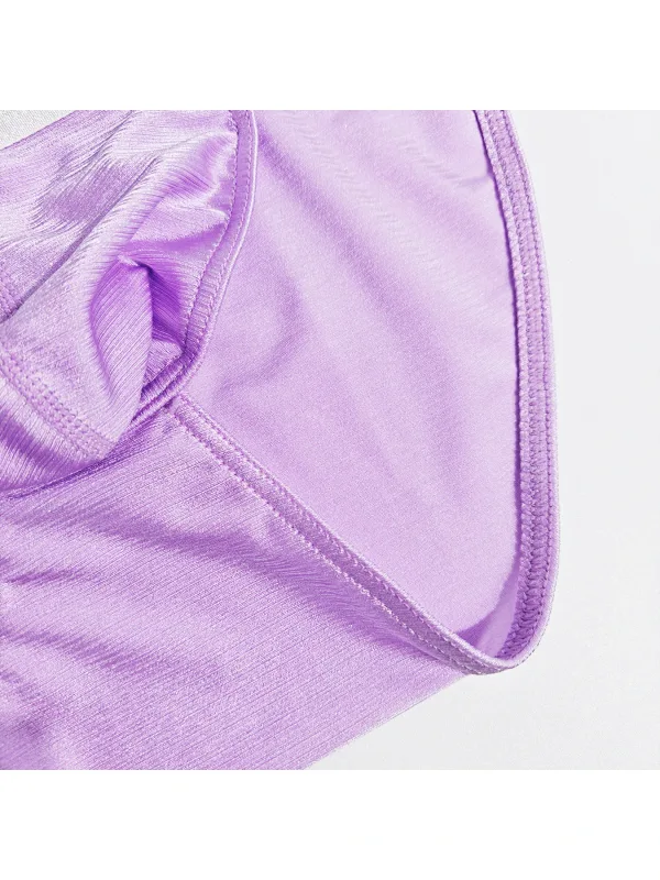 Men's Solid-Color Low-Waist Triangle Underwear Breathable Sexy Bottom Pants Trendy 1-Piece Set Mature Style Promotional Price