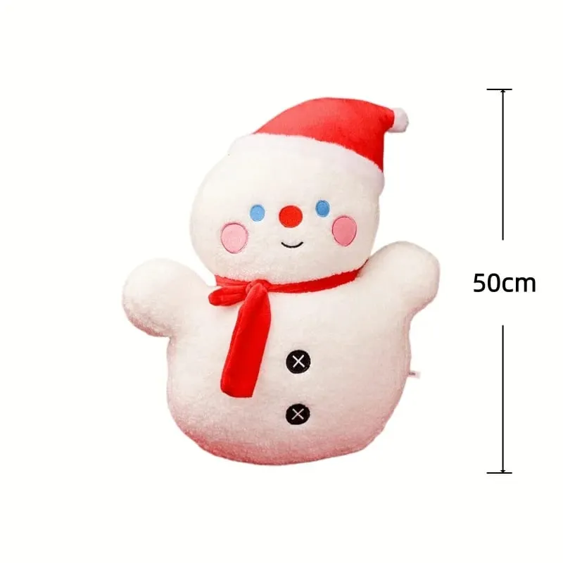 Christmas Tree Snowman Gingerbread Man Plush Pillow Soft Sofa Cushion Napping Pillow Adorably Room Decor Toys Christmas Gift