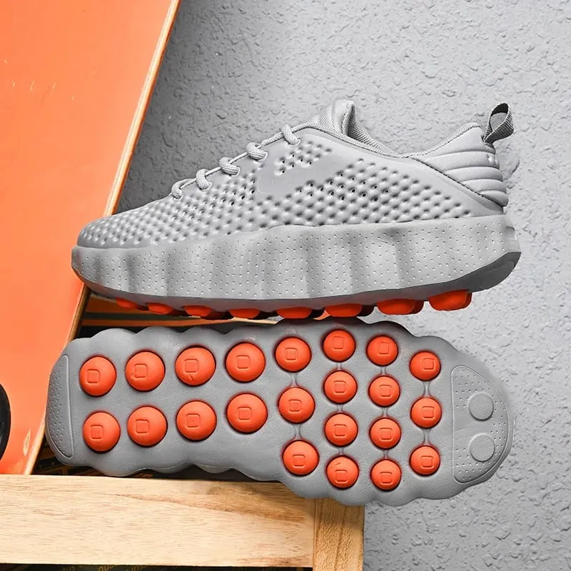 Men Running Shoes Summer Breathable Sneakers Shock Absorbing Platform Sport Trainers Non Slip Fashion Women Casual Walking Shoe