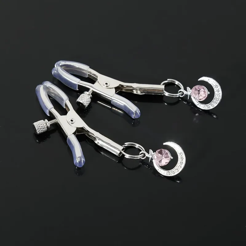 Nipple Clamps Set 7 Pairs Adjustable Screw Cute Charm Pendants Breast Clamps BDSM Fetish Body Jewelry Adult Sex Toy Women
