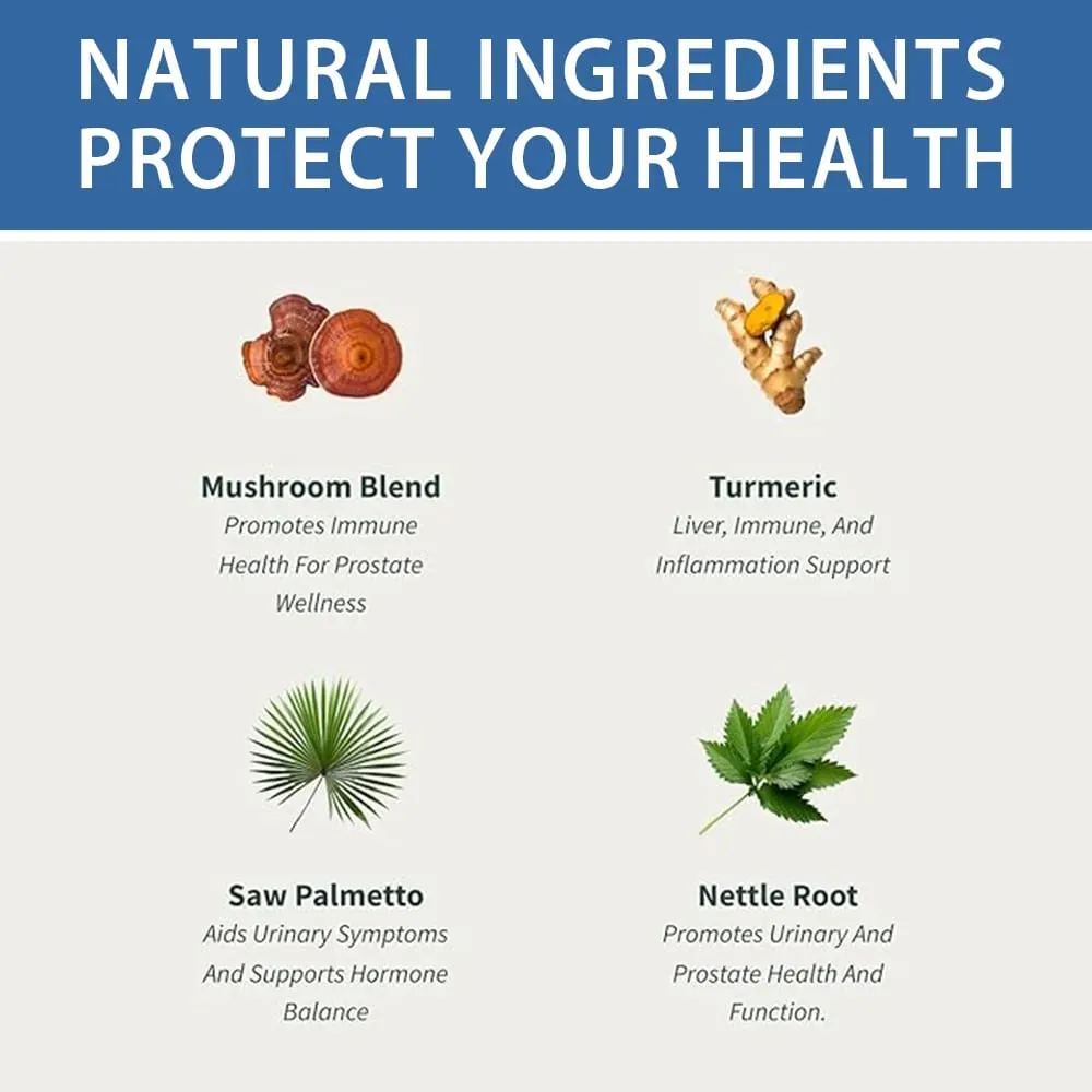Saw Palmetto Capsules with Magnesium Citrate and Zinc Help Maintain Male Urinary Tract Health and Prostate Health