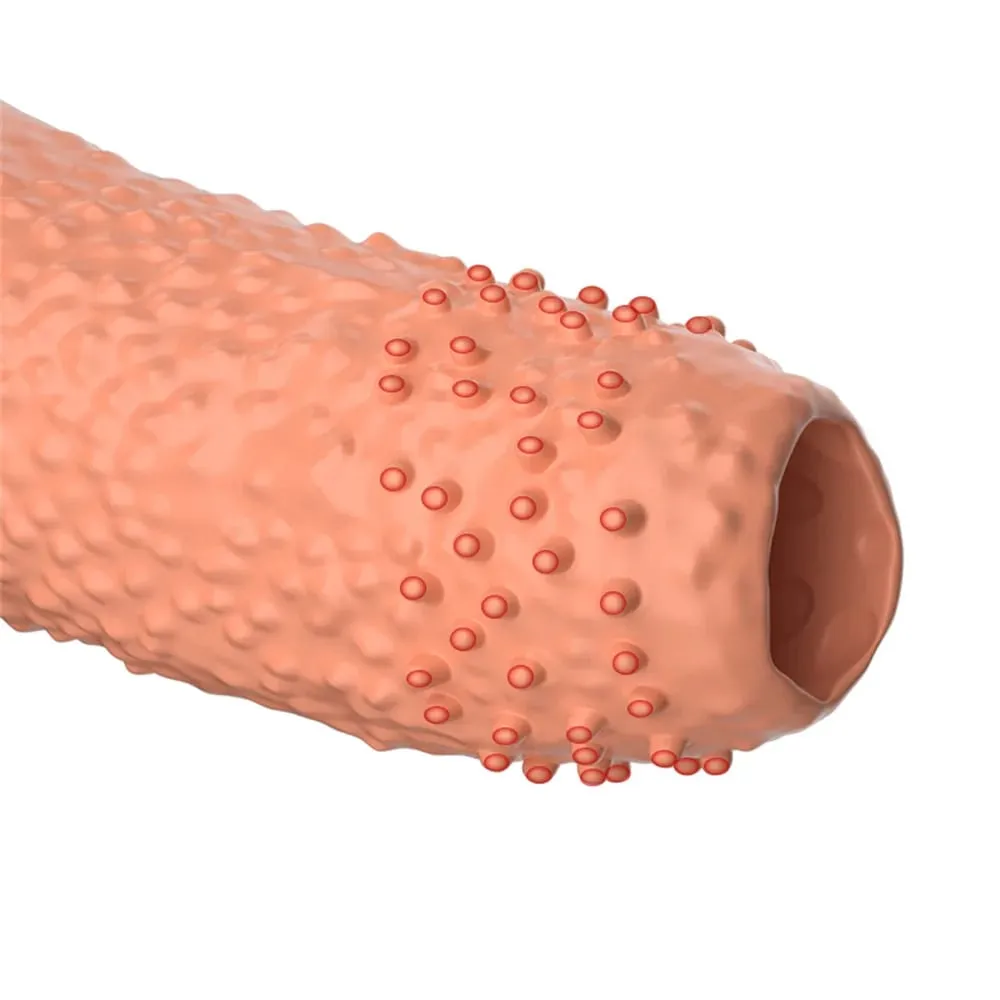 Men Penis Extender Sleeve Reusable Comdom Delay Ejaculation Penis Sleeve Dick Male Dildo Sex Toys for Men Adult 18+ Erotic Goods