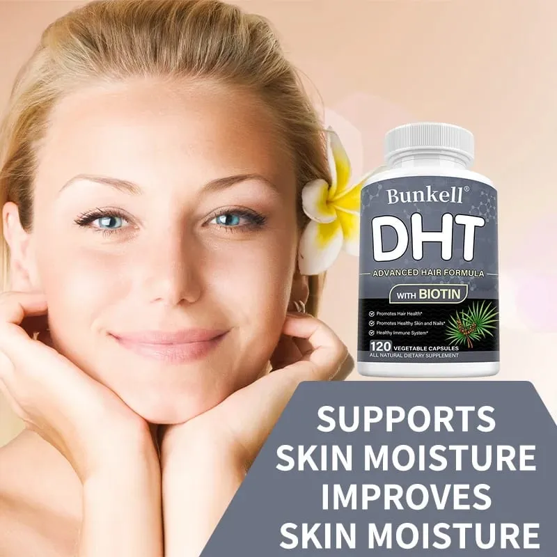 DHT Blocker Premium Hair Care Formula with Biotin Supplement Support Healthy Hair Skin and Nails Promote Immune System