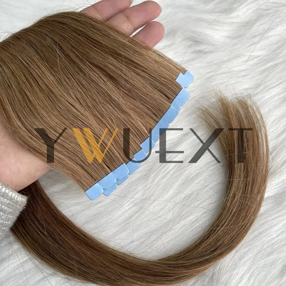 Mini Tape in Human Hair Extensions 12"-20" Straight Natural Black 1B# Machine Made Remy Hair 10pcs/pack Invisible Tape Hair for Women Black Friday