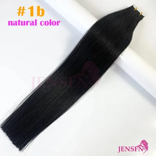 High Quality Tape In Hair Extensions 100% Remy Really Human Hair Brown Blonde Straight Seamless PU Skin Tape Ins Womem