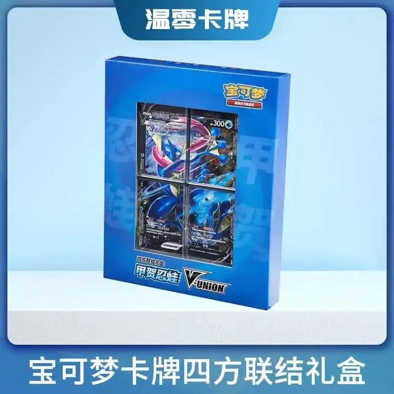 庫存正品 100% 原始寶可夢 Ptcg 卡四重奏耦合 V-Union 禮盒皮卡丘大收集莫魯貝克 Mew-Two Ptcg