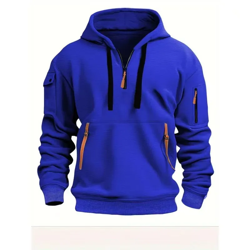 Customized DIY Printed Hoodies for Men and Women, Loose Casual Sportswear with Zipper, Long Sleeved Hoodies with Multiple Pocket