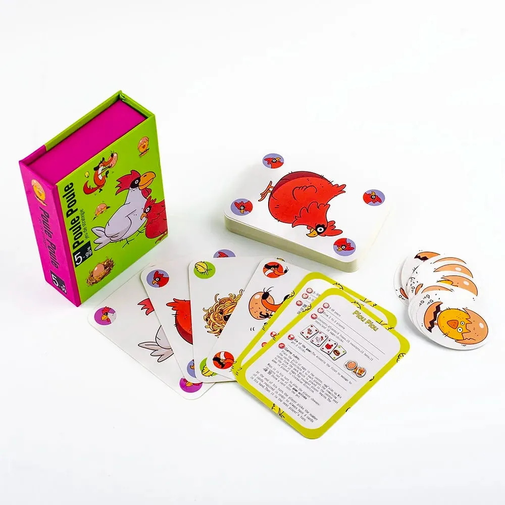 Hot board games Chicken Chiu Chiu Board Game Piou Piou Casual Party Cards Game Intellectual Toys Gifts 12.1*8.7cm