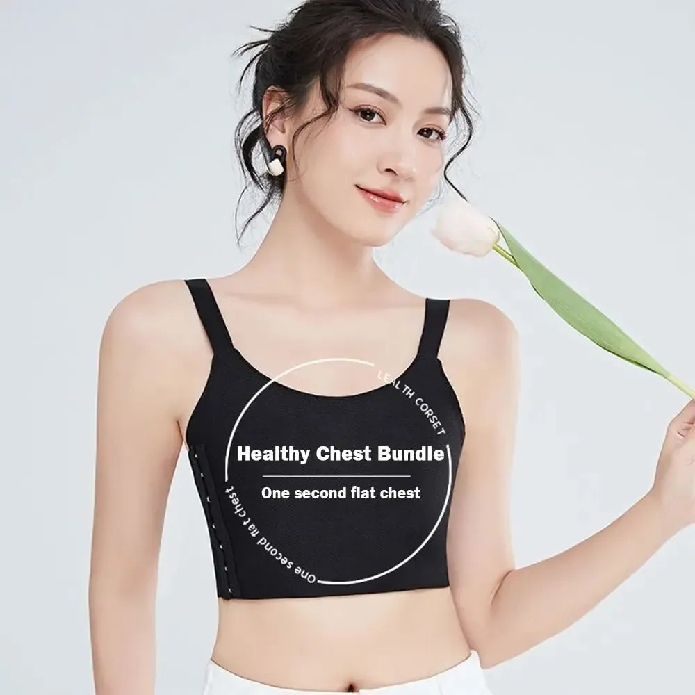 Slimming Style Sports Bralette Breathable Fabric Nylon Fabric Chest Shaping Underwear Seamless Design Thin Style