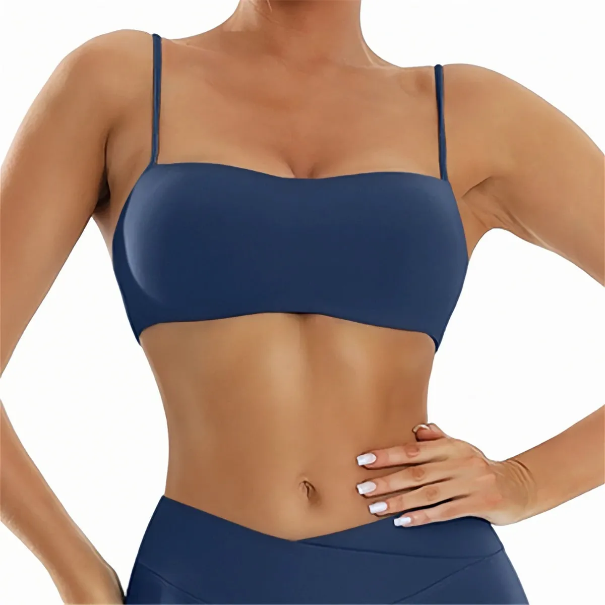 Sport Bra Women Sexy Strap Gym Bras Breathable Fitness Crop Top Yoga Underwear Padded Workout Push Up Tank Tops