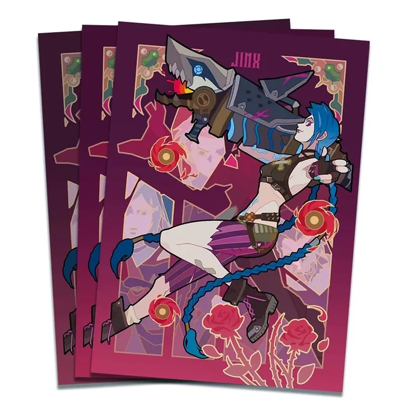 Anime Card Sleeves Ari Jnx LUXX Relia Fioora Emperor Sands Card Protectors Shield Outer Cover DTCG/OPCG/PTCG 66x92mm