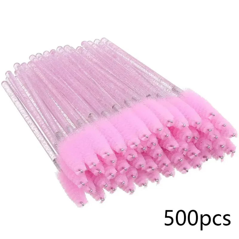 500Pcs Eyelash Brushes Eyelashes Extension Brush Mascara Wands Applicators Makeup Accessories For Eyelashes Eyebrows Wholesaler