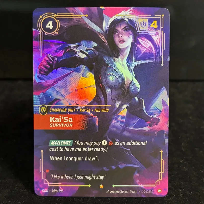 Runes Riftbound OGN Origin Genesis UNL Unleashed KaiSa Elder Dragon Collectible Alt Art Showcase Exclusive Holo Foil Proxy Card