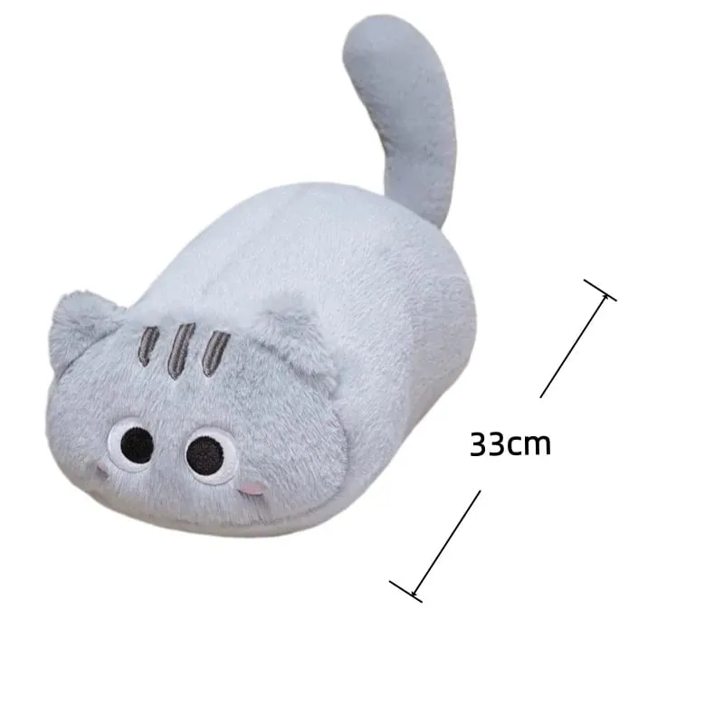 33cm Cat Plush Cushion Adorably Cat Stuffed Pillow Kawaii Throw Pillow Home Decor Toys Soft Sofa Cushion Creative Birthday Gift