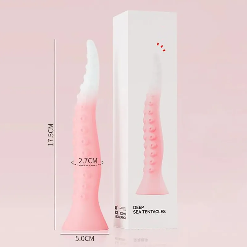 Long Anal Butt Plug Silicone Monster Dildo Penis Anus Vagina Dilator Octopus Tentacle Animal Penis Sex Toys For Women Men Tool