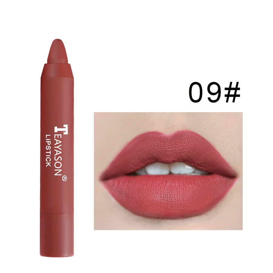 Set Lipstik Misty Matte 12 Warna: Lip Liner & Primer Beludru Seksi Tahan Noda Tahan Lama untuk Riasan Wanita