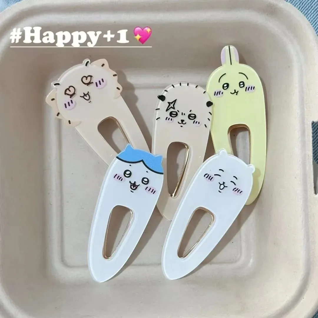 New jiyi jiyi Acrylic Hairpin Xiaoba Usachijiyi Flying Squirrel Chestnut Head Cute Cartoon Duckbill Clip Student Girl