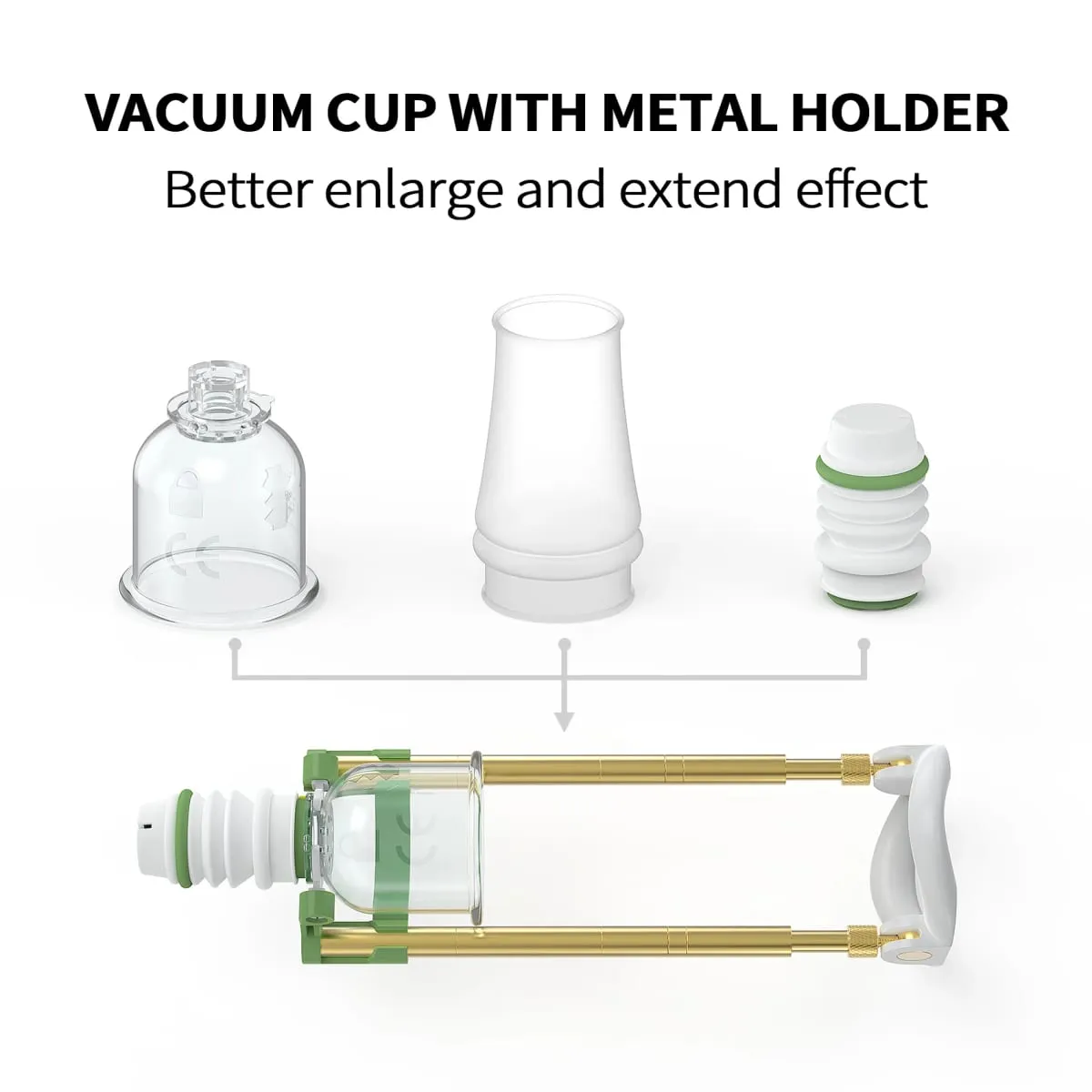 Male Penis Enlargement Training Vacuum Cup with Adjustable Holder 3 Sizes for Lasting Power And Performance Improvement