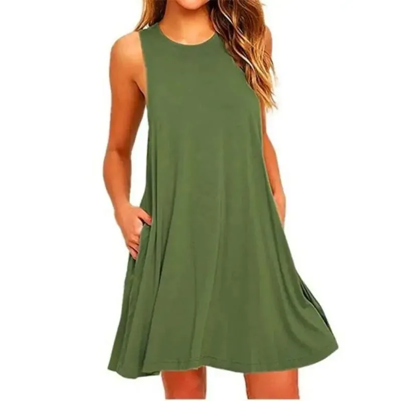 Vrouwen Zwart Wit Zomerjurk 2025 Polyester Korte Mouw O-hals Tops Casual Losse Jurk Vrouwelijke Straat Bohemian Jurk Vestidos