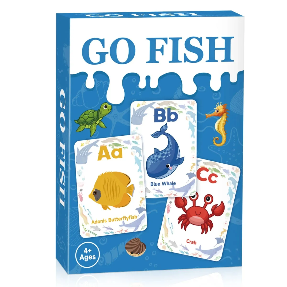 [Go Fish Card Games] Kids 4-8 Educational Alphabet Card Game for Birthday Gifts Family Game Night Preschool