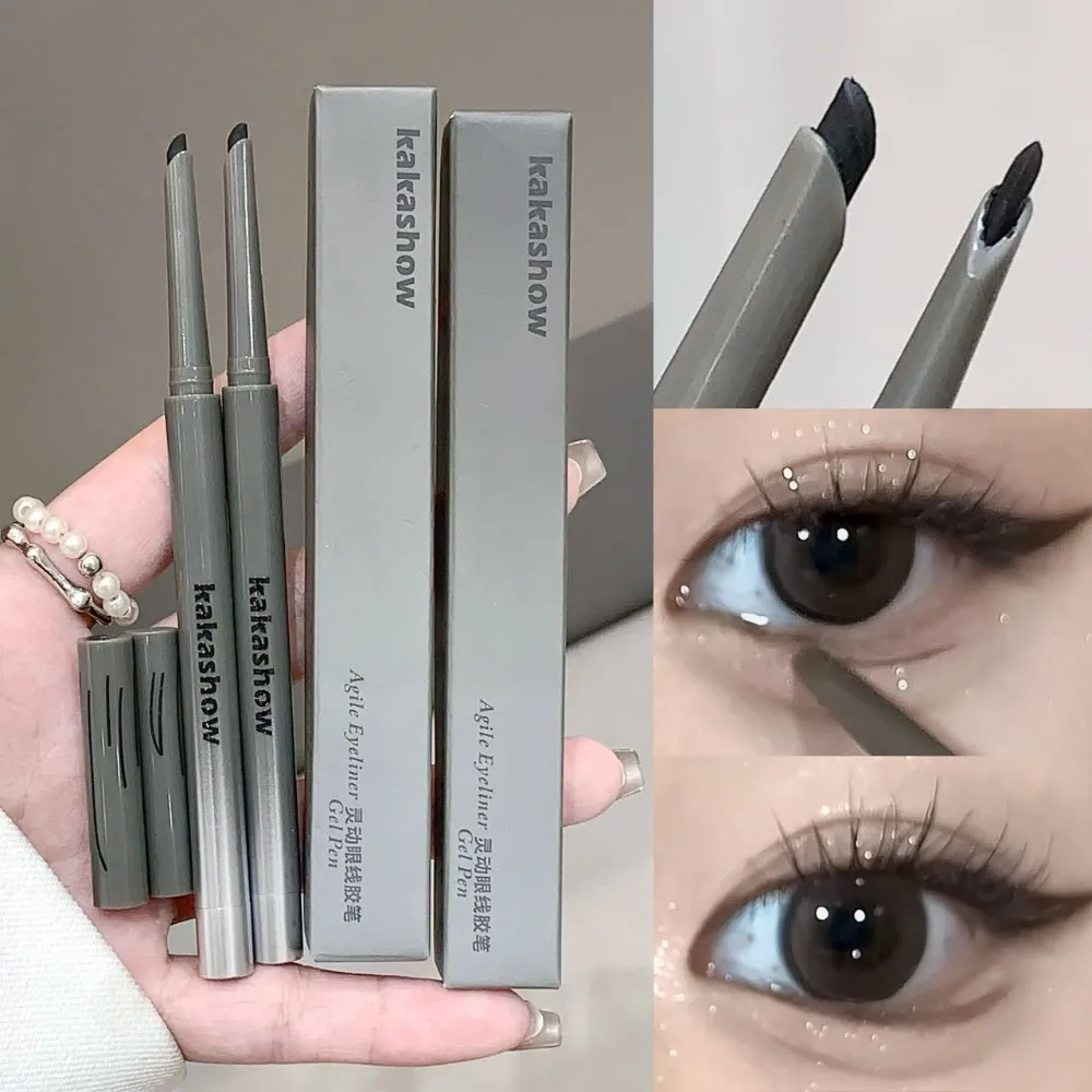Kakashow Glue Eyeliner Sleeping Silk Brush Natural Color Long-lasting Eye Makeup Waterproof Aegyo Sal Brighten Easy Apply Makeup