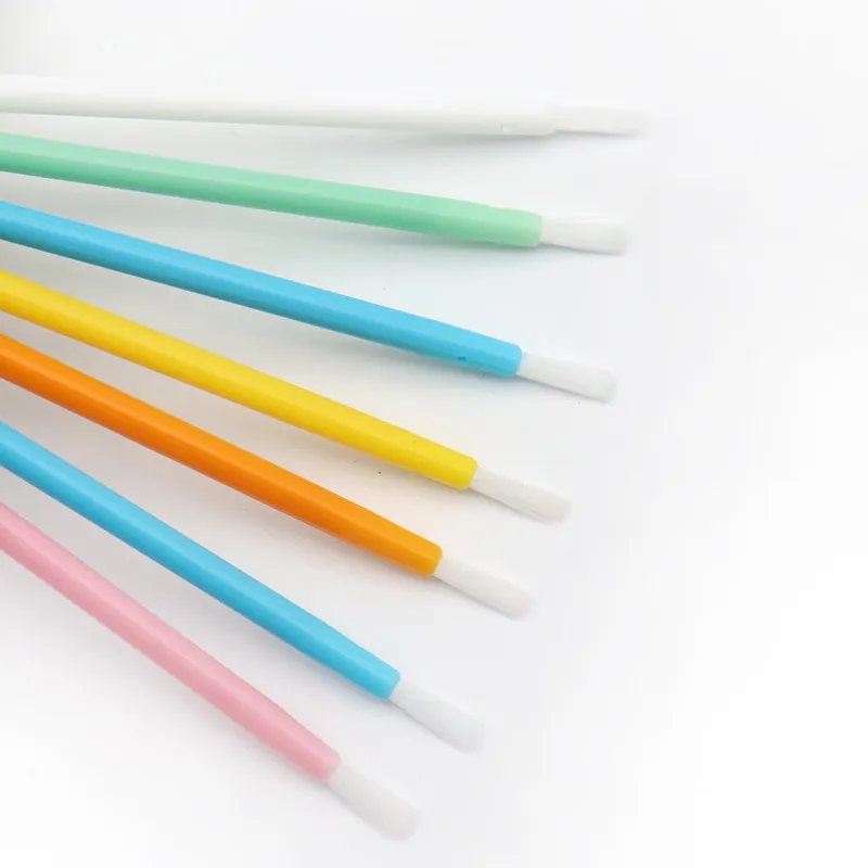 50Pcs Disposable Nylon Fiber Lip Brush Lipstick Wands Clean Applicator lip Gloss Brushes portable Cosmetic women Makeup Tools