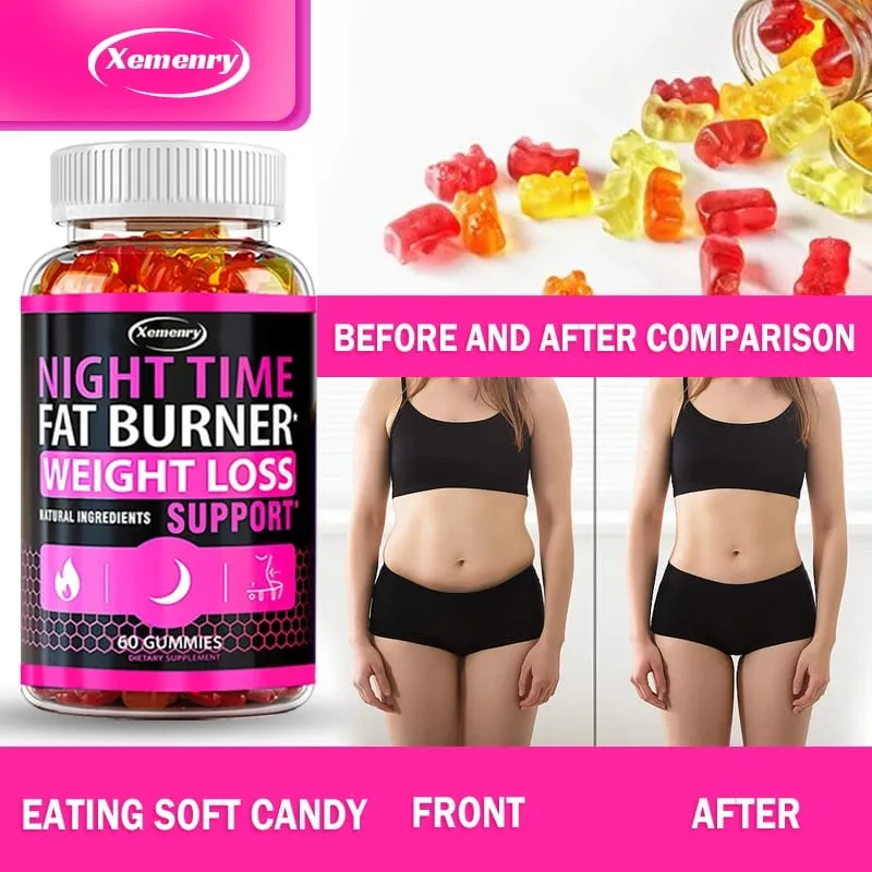 Nighttime Metabolism Gummies - Tone Up Capsules for Bloating & Metabolism Appetite Suppressant