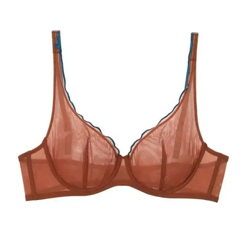 New Arrival Ladies Full Cup Bra Set Ultra Thin Minimizer Sexy Support Anti-Sagging Side Slim ABCD Everyday Comfort Lingerie Set