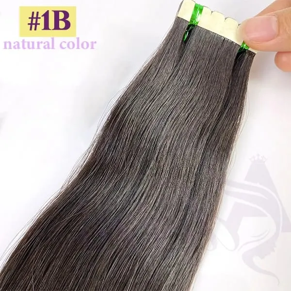 Mini Tape In Hair Extensions Really Human Hair Extensions Black Brown Blonde Invisible Tape In Straight 16"-26" For Salon