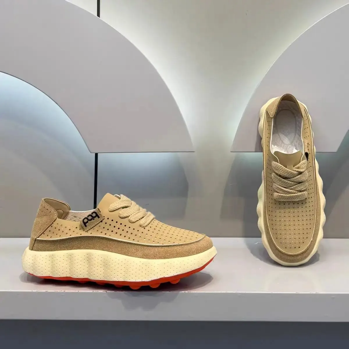 New Summer Men Sneakers Breathable Running Shoes Chunky Platform Casual Shoes Non Slip Male Outdoor Walking Jogging Footwear