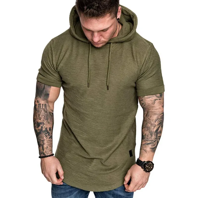 2026 Brand New Mens Hoodies Sweatshirts Short Sleeve Men Hoodies Sweatshirt Casual Solid Color Man Hoodie For Male Hooded